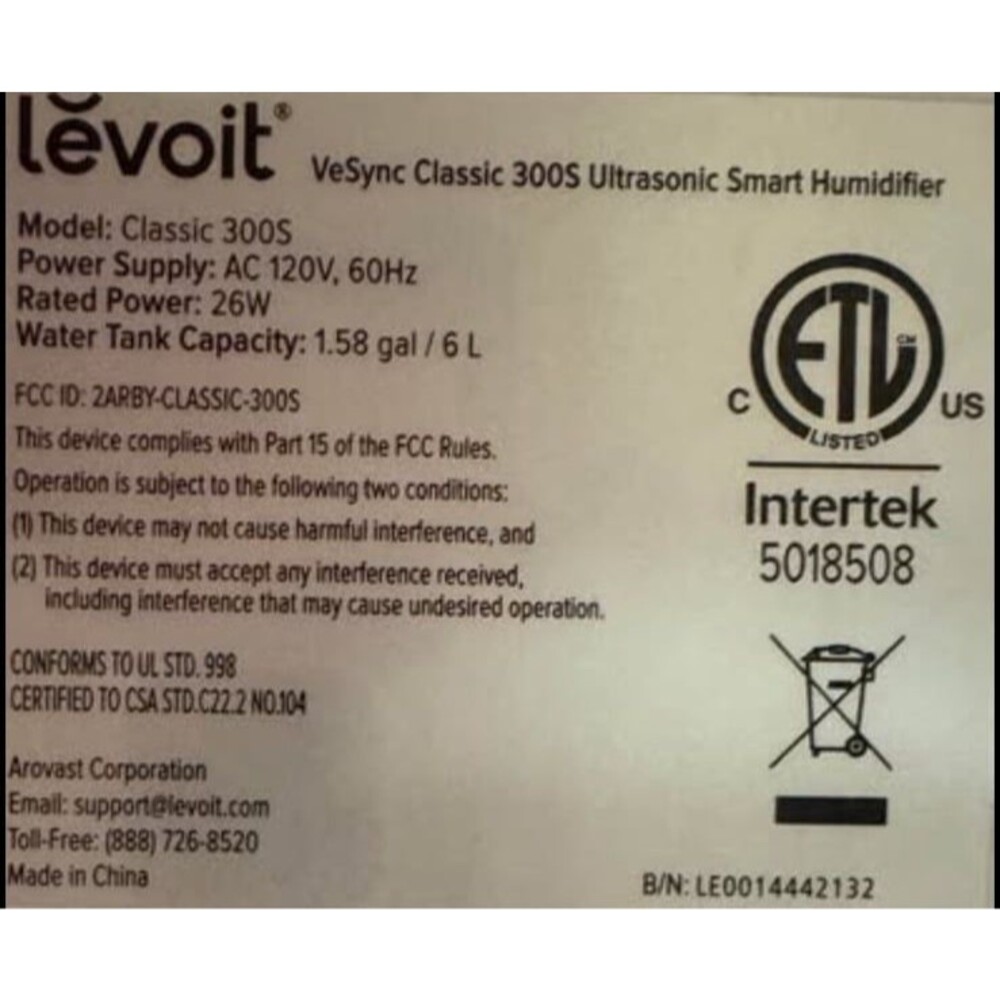 Levoit Humidifier - Picture 4 of 5